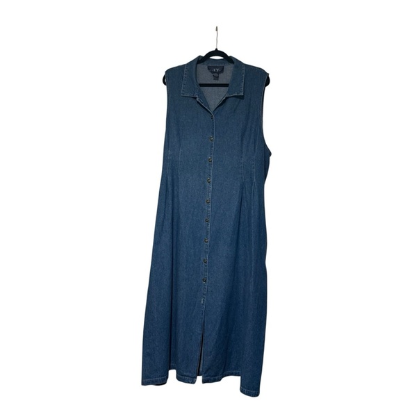 Ty Blue Maxi Dress Jeans Dress - Picture 1 of 7